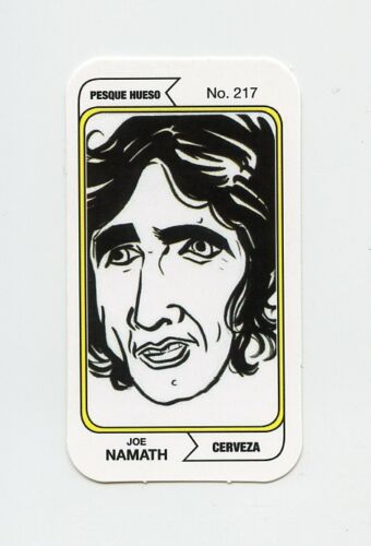 #TN12475 JOE NAMATH Spanish Beer Oddball Game Card - Picture 1 of 1