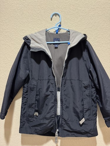 GAP Kids Navy Blue Hooded Windbreaker Rain Jacket Lined Boys Sz s (6-7)