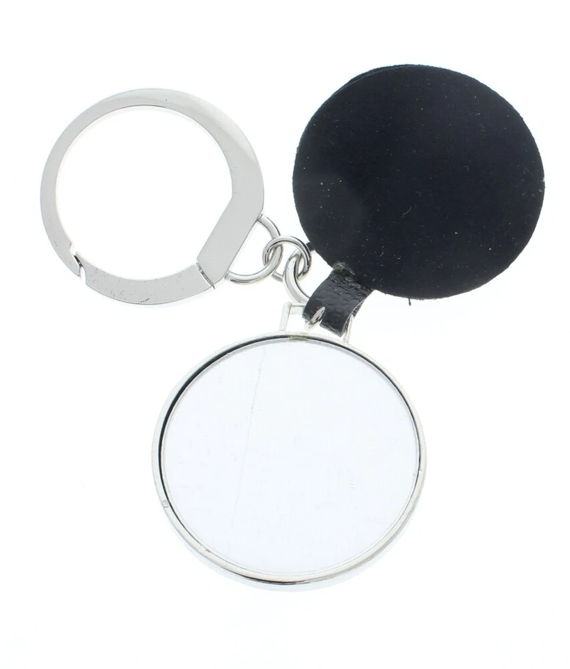 Rhinestone Bling Rosette Flower Mirror Key Chain Fob Phone Purse Charm - Image 3 of 4