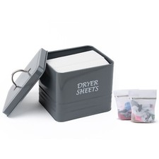 Dryer Sheets Holder - Dryer sheet Dispenser for laundry room with 2 Mesh bag