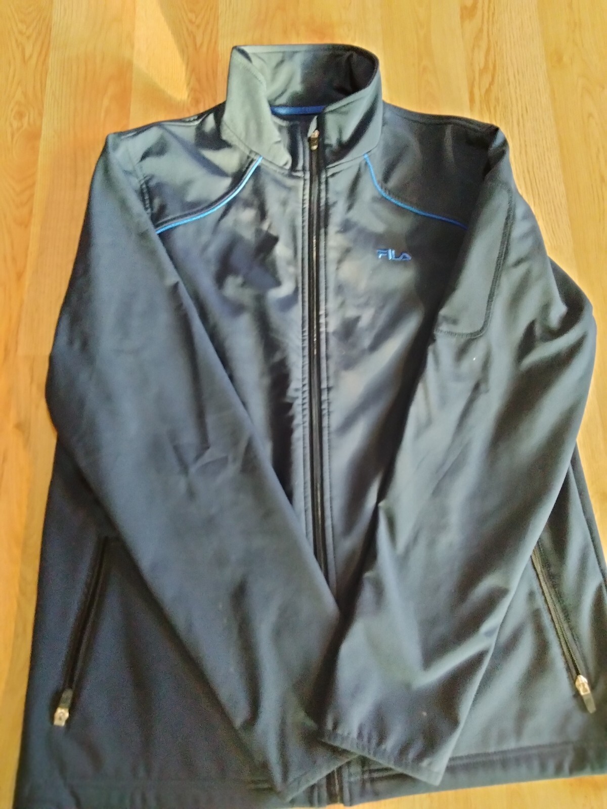 Giacca da corsa Fila uomo blu full zip taglia media