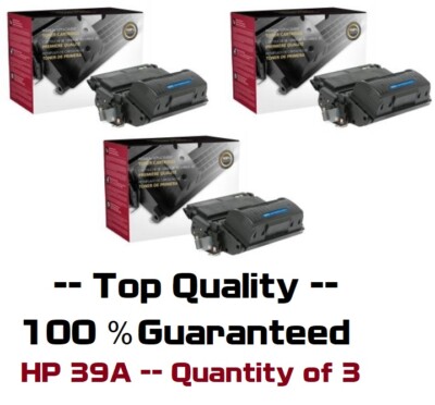 3 New Factory Sealed 39A Toner Cartridges Compatible to HP Q1339A 39A 4300