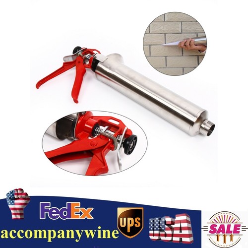 Stainless Steel Cement Grout Mortar Caulk Pointing Grouting Gun Applicator Tool