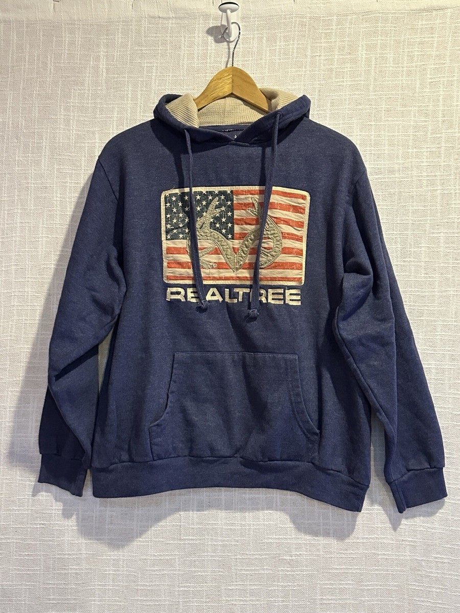 REALTREE Hoodie Men's XL Camo Kangaroo Pocket Pullover American Flag  Outdoors | eBay