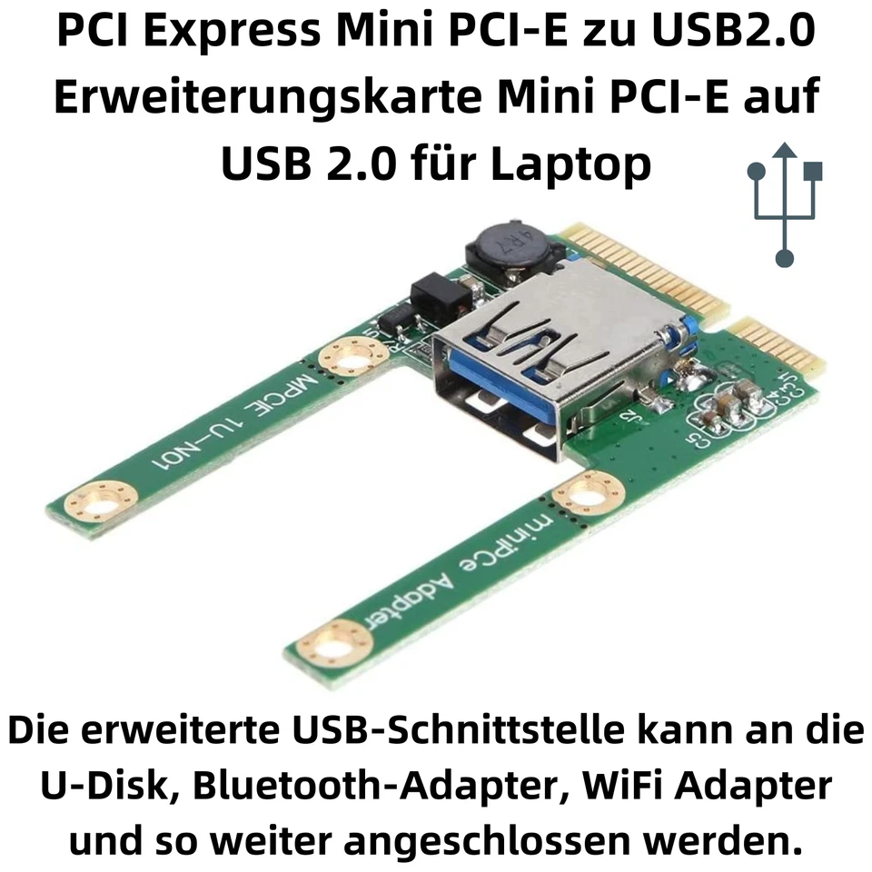 Q15 PCI Express Mini Pci-E To USB 2.0 Expansion Card - Image 2 of 4