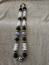  Mother Of Pearl, Abalone, Shell Chunky Beaded Handmade Necklace 29"