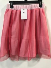Nike Sportswear Big Kids' Girls' Size L Pink Fleece Skirt 70 NWT DJ5831-622