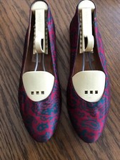 Ballerine vintage Pascale Madonna usate taglia 5,5 made in France 100% seta