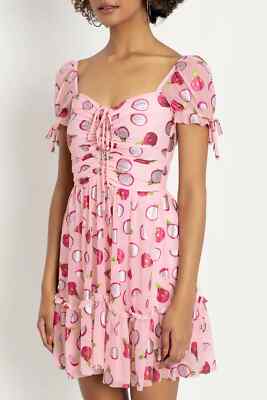 Blackmilk Dragonfruit Short Tea Party Dress Size L Large NEW NWT