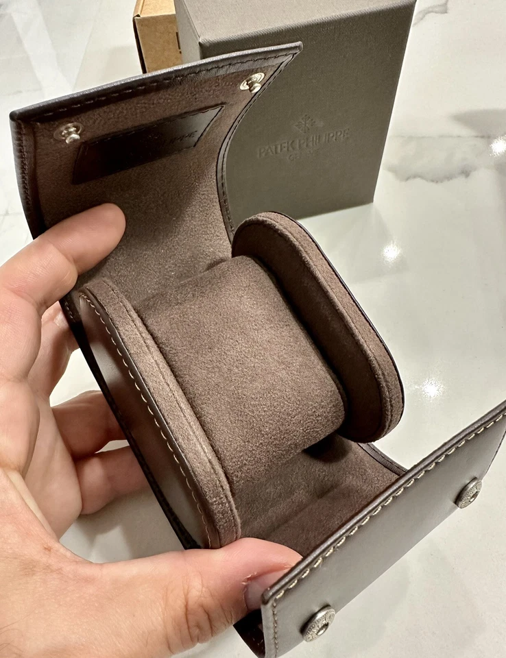 Reloj Patek Philippe 100% Auténtico Estuche de Cuero de Viaje Bolsa H997.Viaje *NUEVO Foto 4 de 4