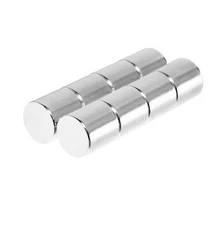 1/2 x 1/2 Inch Strong Neodymium Rare Earth Cylinder Magnets N42 (8 Pack)