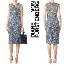 NWT Diane von Furstenberg DVF Pencil Stretch Sheath Dress 4 2 0 00 XS Paisley