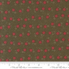 A Vintage Christmas Green Christmas Cactus Floral Kansas Troubles Moda Half Yard