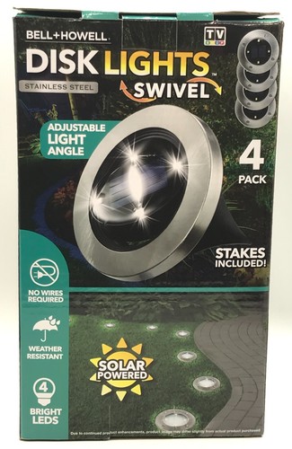 Bell + Howell Disk Lights Swivel (4 Per Pack) - Brand New - Solar LED ...