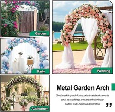    7.8ft X 4.5ft Metal Arch Wedding Garden Bridal Party Decoration Arbor Arches