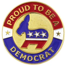 PinMart's Proud to be A Democrat Patriotic Political Lapel Pin