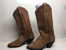 VTG WOMENS DAN POST COWBOY BROWN BOOTS SIZE 6 M