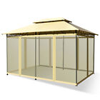 2-Tier Patio10'x13' Steel Gazebo Canopy Tent Shelter Garden Outdoor Netting
