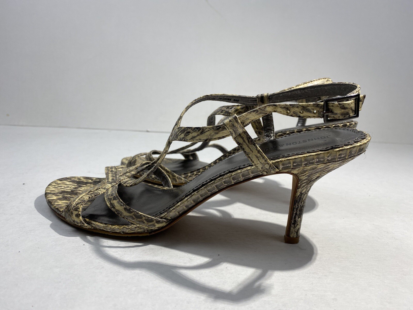 Johnston Murphy Python Kitten Strappy Heels  8.5 M - image 2