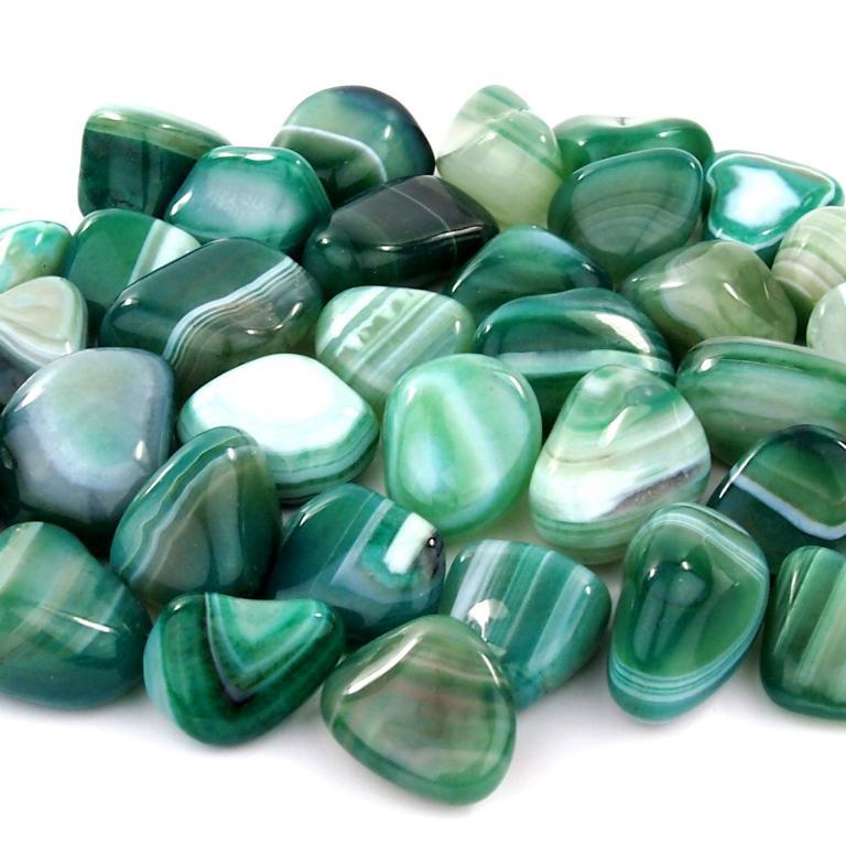 Achat Grün PREMIUM Trommelsteine Ø 30 - 45 mm Edelsteine AA - Qualität
