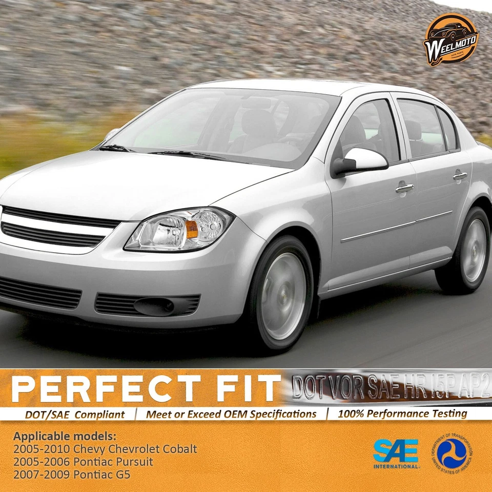 Headlights For 2005-2010 Chevy Cobalt 07-09 Pontiac G5 05-06 Pursuit - Изображение 3 из 4