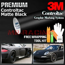 *Genuine 3M Matte Black Vinyl Wrap Car Sticker Film Decal Bubble Free