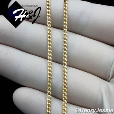 18k Gold Cuban Mens Gold Chain 18