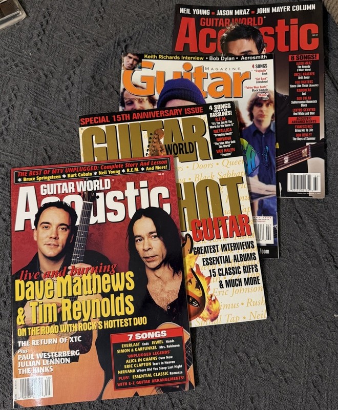 Guitar World Magazine Lot Save Matthews Nirvana Hole Foo Fighters Beck Metallica