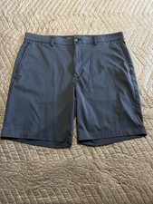 Men's Flat Front PGA Tour Navy Blue Golf Short with Active Waistband