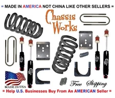 1965-1979 Ford F100 F150 3" Lowering Springs 6" Axle Flip 4 Shocks Lowering Kit