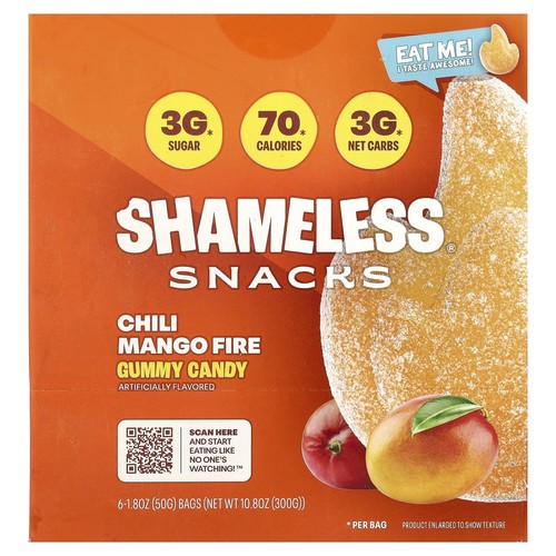 Gummibonbons, Chili Mango Feuer, 6 Beutel, je 1,8 oz (50 g)