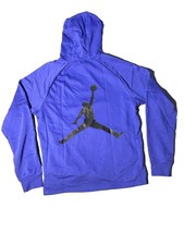 Nike Air Jordan Men's Sport BC Dri-FIT Fleece Pullover Hoodie Lapis Size Medium