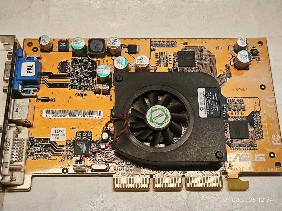 AGP 3D CARD ASUS V8170PRO NVIDIA GeForce4 MX460 NV17 32 MB DDR RAM - Image 2 of 4