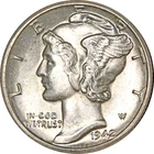 1942-D Mercury Dime - Split Bands
