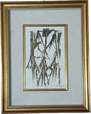 Giuseppe Migneco - Opera originale su carta – firmata e datata "Migneco 62" 