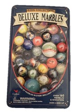 Cardinal Kids Collection Deluxe Marbles Tin Over 160 Glass Marbles and Shooters