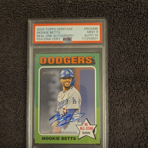 Mookie Betts #ROA-MB 2024 Topps Heritage Real One Autograph card