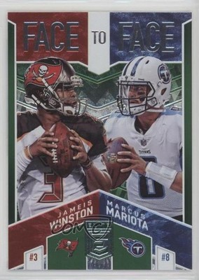 2018 Donruss Elite Face to Face Green Jameis Winston Marcus Mariota #F2F-9 ic4