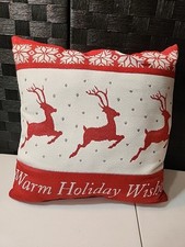 Deer Winter Tree Snowflake Christmas Throw Pillow Winter Holiday Decor