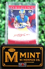 Blake Corum 2024 Panini Origins Rookie Autographs #RAU-BCO Red /99 RC Rams