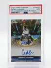 CEDRIC COWARD 2025-26 TOPPS CHROME SAPPHIRE GOLD ROOKIE AUTO /75 PSA 9 Q2323