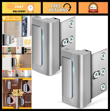 Childproof Door Reinforcement Locks - 2 Pack, 800 lbs Strength, Inward Swinging