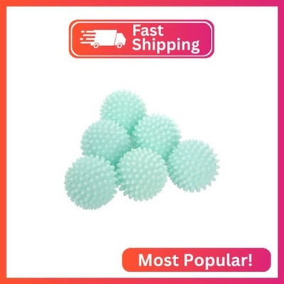 S&T INC. Reusable Plastic Dryer Balls, Fabric Softener for Laundry, Blue, 2.5 in