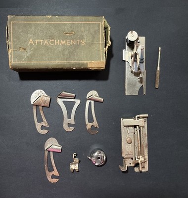 Vintage Greist and astd Sewing Machine parts Attachments Used Untested  parts 