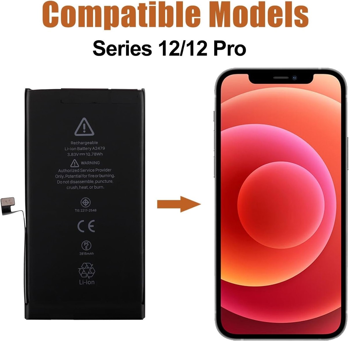 New A2479 Battery for iPhone Series 12 12 Pro with Repair Tools | eBay