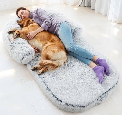 2-In-1 Human Sized Dog Bed Giant Orthopedic Egg Foam Mat 71 x41.4 x12  Washable