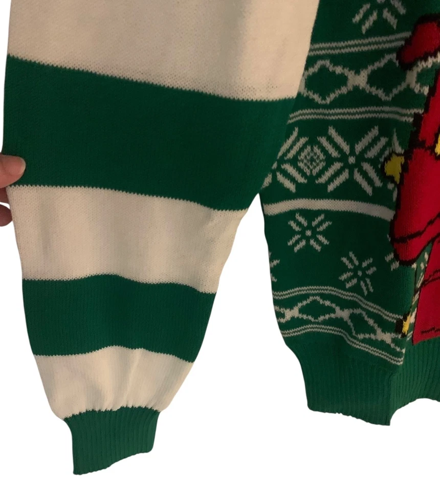 Suéter de Navidad Feo Gráfico Snoopy Snoopy Verde PEANUTS NUEVO CON ETIQUETAS Mediano Foto 4 de 4