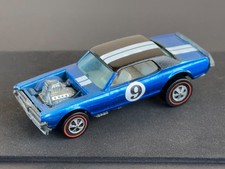 Vintage Hot Wheels Redline 1970 RESTORED BLUE Nitty Gritty Kitty - BLACK ROOF!