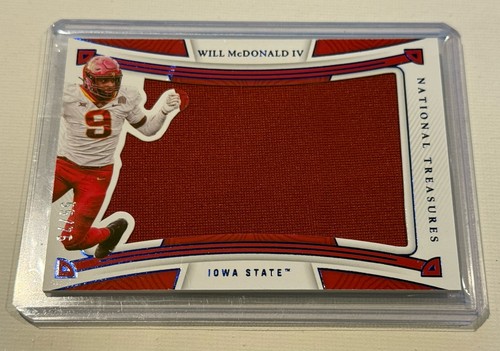 2023 National Treasures Silhouette Will McDonald IV Relic Rookie RC Blue /75 - Picture 6 of 8
