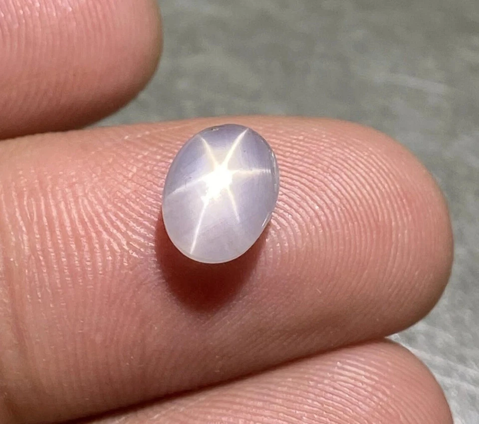8.50Ct Natural 6-Rays White Star Sapphire Oval Cabochon Loose Certified Gemstone - Image 2 of 4